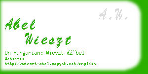 abel wieszt business card